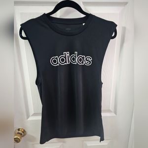 Adidas Linear Aeroready Tank Top Black and White Sleeveless Size Small